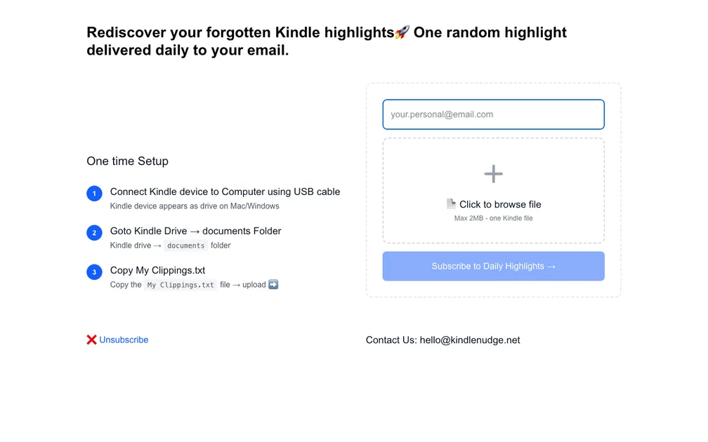 KindleNudge screenshot