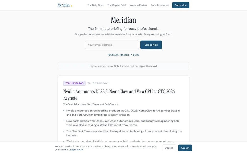 Meridian Email screenshot