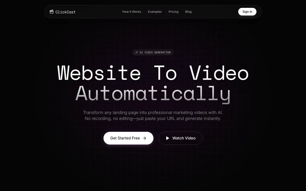 Clickcast screenshot