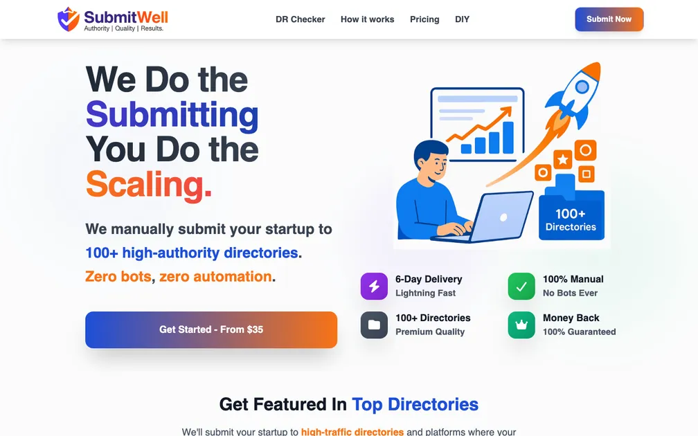 SubmitWell screenshot